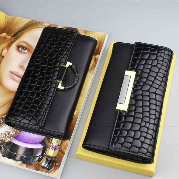3 fold women wallet long genuine leather purse female clutch ladies hasp real wallets, Red;black
3 fold women wallet long genuine leather purse female clutch ladies hasp real wallets, Red;black