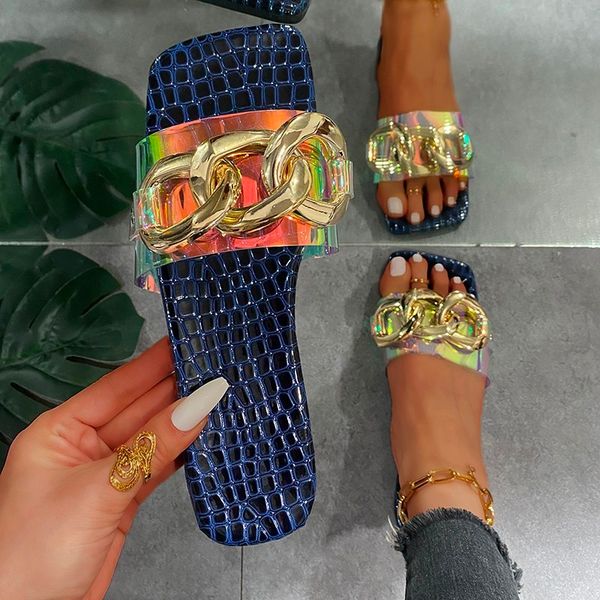 official website 70% off outlet women summer new chain decoration square heel sandals light comfortable outdoor beach slippers flat slides p, Black
official website 70% off outlet women summer new chain decoration square heel sandals light comfortable outdoor beach slippers flat slides p, Black