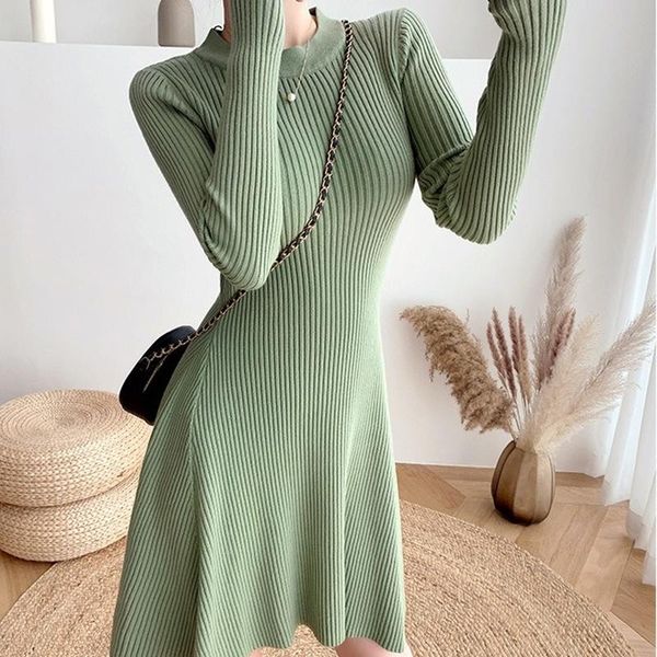 casual dresses autumn winter waist slimming knit sweater a-line dress elegant fashion o neck long-sleeved knitted bottoming mini female, Black;gray
casual dresses autumn winter waist slimming knit sweater a-line dress elegant fashion o neck long-sleeved knitted bottoming mini female, Black;gray
