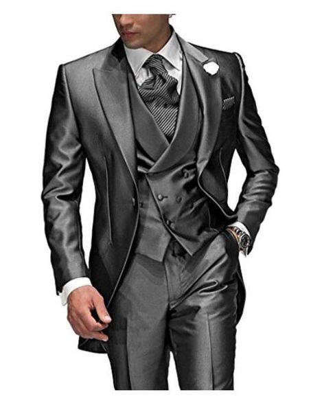 men's suits & blazers wedding , grey lapel and charcoal evening 1 button men's suit jacket pants vest customized 3 pieces, White;black
men's suits & blazers wedding , grey lapel and charcoal evening 1 button men's suit jacket pants vest customized 3 pieces, White;black