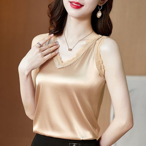 korean version of super fashion vest ladies slim lace v-neck outer wear women's tanks & camis, White
korean version of super fashion vest ladies slim lace v-neck outer wear women's tanks & camis, White