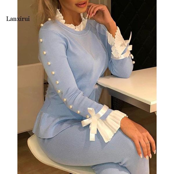 women's blouses & shirts bowknot buttoned cuff slim blouse autumn long sleeve women casual elegant knit wild office splicing, White
women's blouses & shirts bowknot buttoned cuff slim blouse autumn long sleeve women casual elegant knit wild office splicing, White