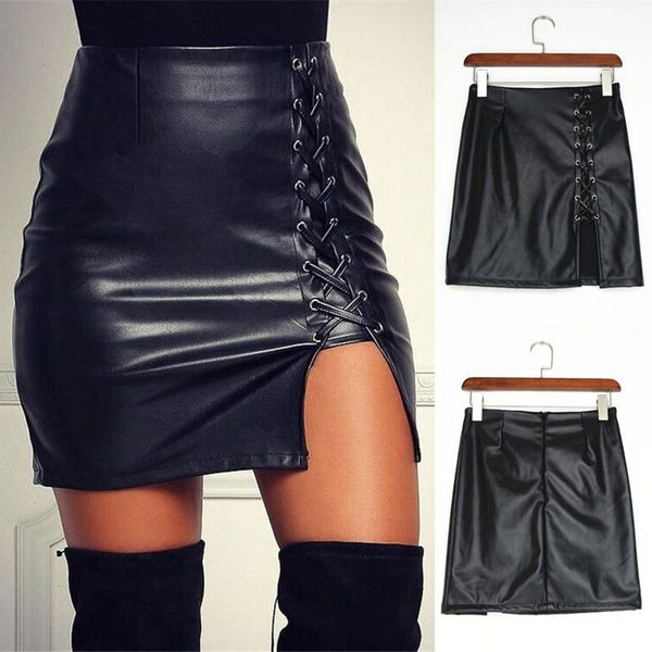 skirts jaycosin fashion casual women solid bandage short skirt high waist faux leather a-line mini hip lace-up mujer faldas, Black
skirts jaycosin fashion casual women solid bandage short skirt high waist faux leather a-line mini hip lace-up mujer faldas, Black