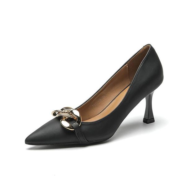 dress shoes fashion women's pumps luxury metal decoration ladies pointed toe shallow 7 cm heels female wedding party office work, Black
dress shoes fashion women's pumps luxury metal decoration ladies pointed toe shallow 7 cm heels female wedding party office work, Black