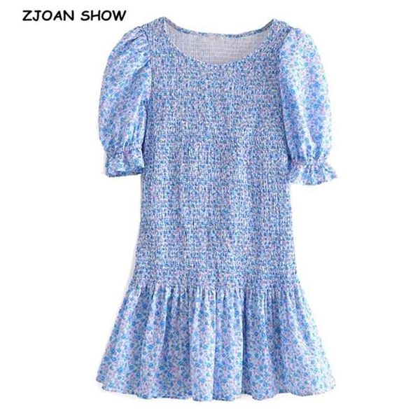 holiday style slim body elastic ruched blue floral print dress elegant puff sleeve short bodycon woman dresses summer 210429, White
holiday style slim body elastic ruched blue floral print dress elegant puff sleeve short bodycon woman dresses summer 210429, White