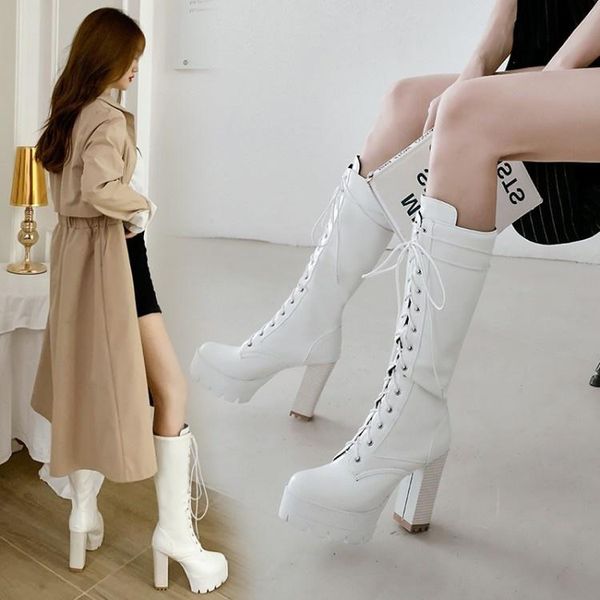 boots 2021 knee length comfortable high heeled shoes thick heel knight lace up sweet beauty, Black
boots 2021 knee length comfortable high heeled shoes thick heel knight lace up sweet beauty, Black