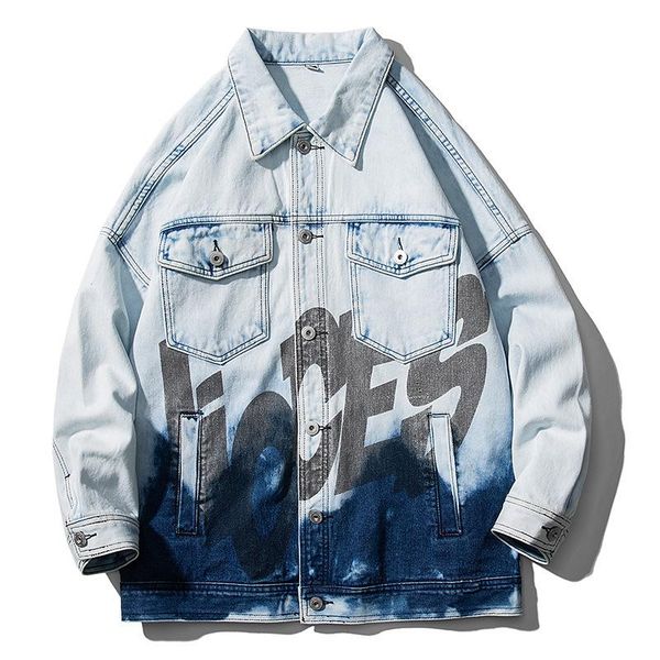 men's jackets men denim jacket trend large size loose jeans coats youth streetwear long sleeve print button hip hop slim clothing, Black;brown 
men's jackets men denim jacket trend large size loose jeans coats youth streetwear long sleeve print button hip hop slim clothing, Black;brown