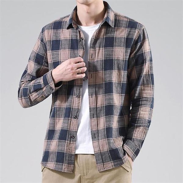 pure fresh plaid long sleeve shirt men's slim korean version fashion simple blouse retro style leisure casual shirts, White;black
pure fresh plaid long sleeve shirt men's slim korean version fashion simple blouse retro style leisure casual shirts, White;black