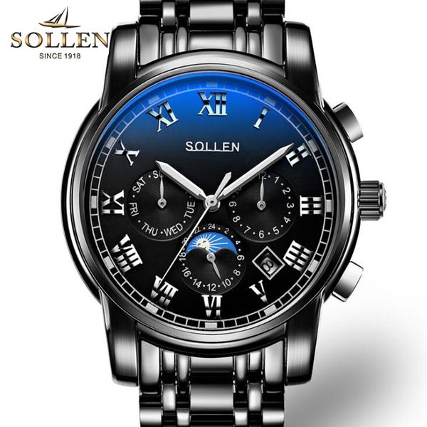 sollen new fashion company clocks gentlemen luxury brand automatic mechanical men fully steel military waterproof sports, Slivery;brown
sollen new fashion company clocks gentlemen luxury brand automatic mechanical men fully steel military waterproof sports, Slivery;brown