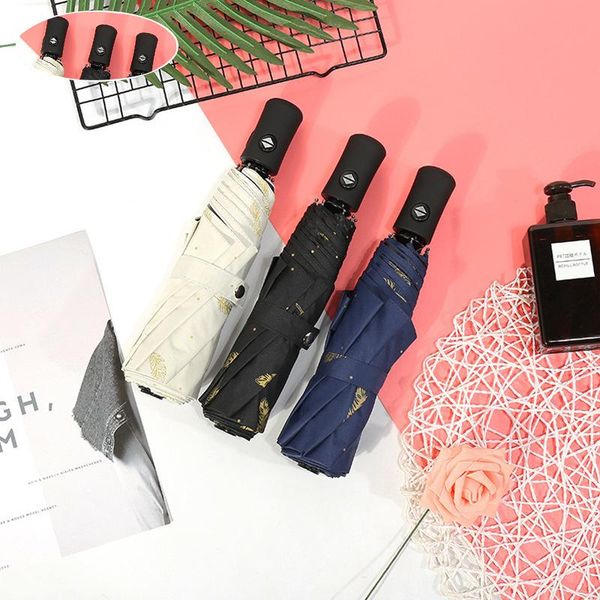 mini automatic umbrella gold feather pattern folding black uv protection rain woman dual-use parasol guarda chuva umbrellas
mini automatic umbrella gold feather pattern folding black uv protection rain woman dual-use parasol guarda chuva umbrellas