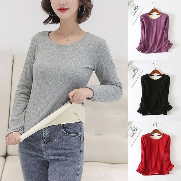 winter women long sleeve arm t-shirt thicken plus velvet thermal underwear casual o neck slim-fit soft bottoming shirt women's, White
winter women long sleeve arm t-shirt thicken plus velvet thermal underwear casual o neck slim-fit soft bottoming shirt women's, White