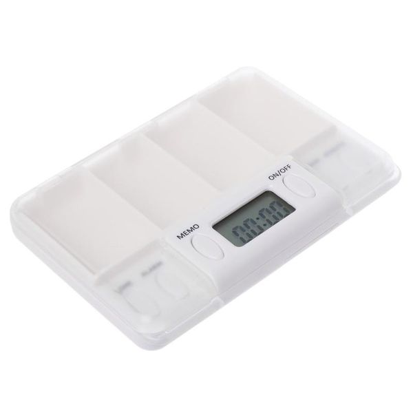 multi-alarm 8 times timer 4 grids box reminder storage pills case bottles & jars
multi-alarm 8 times timer 4 grids box reminder storage pills case bottles & jars