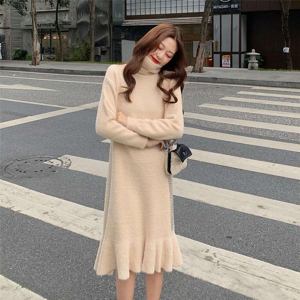 casual dresses dress women clothes autumn winter korean version thickened high collar medium length woolen loose lazy knitting base msl1 1ri, Black;gray
casual dresses dress women clothes autumn winter korean version thickened high collar medium length woolen loose lazy knitting base msl1 1ri, Black;gray
