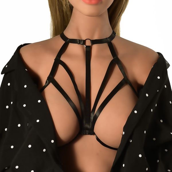 black hanging neck dew milk beautiful back nightclub cute fun strap hollowed out o0550, Black;white
black hanging neck dew milk beautiful back nightclub cute fun strap hollowed out o0550, Black;white