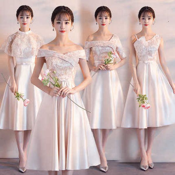 luxury party evening dress bridmaid 2021 summer champagne medium length graduation female korean sister wedding evening, Black;gray
luxury party evening dress bridmaid 2021 summer champagne medium length graduation female korean sister wedding evening, Black;gray