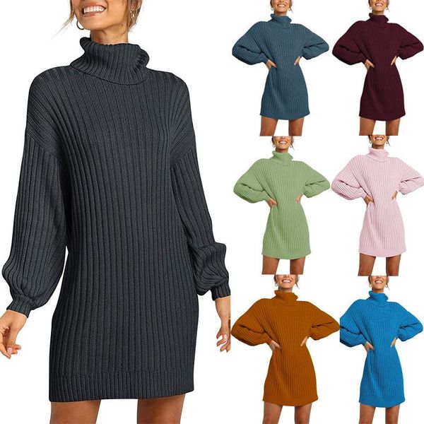 women's sweaters 13 colors autumn winter knitted turtleneck sweater dress mid-length solid color loose pullover lantern sleeve, White;black
women's sweaters 13 colors autumn winter knitted turtleneck sweater dress mid-length solid color loose pullover lantern sleeve, White;black