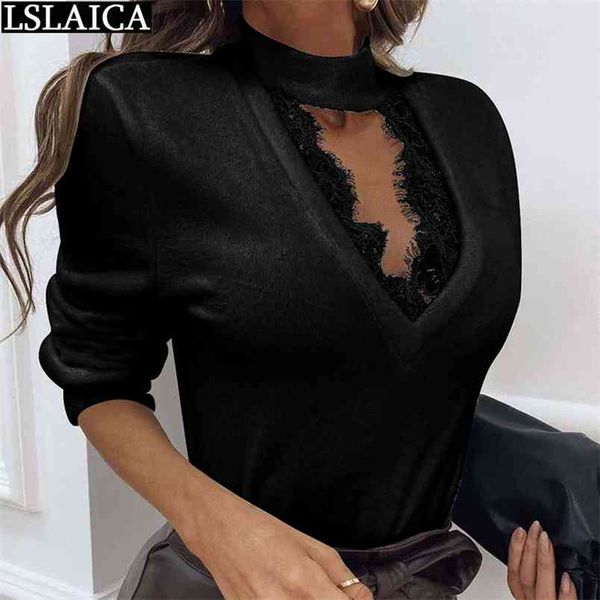 for women fashion solid color office lady sale pullover casual hollow out lace long sleeve 's shirt 210515, White
for women fashion solid color office lady sale pullover casual hollow out lace long sleeve 's shirt 210515, White