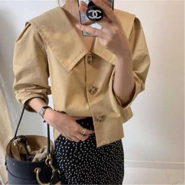 fall big turn-down collar loose sraight yellow woman short shirt single breasted causal blouse female xxl women's blouses & shirts, White
fall big turn-down collar loose sraight yellow woman short shirt single breasted causal blouse female xxl women's blouses & shirts, White