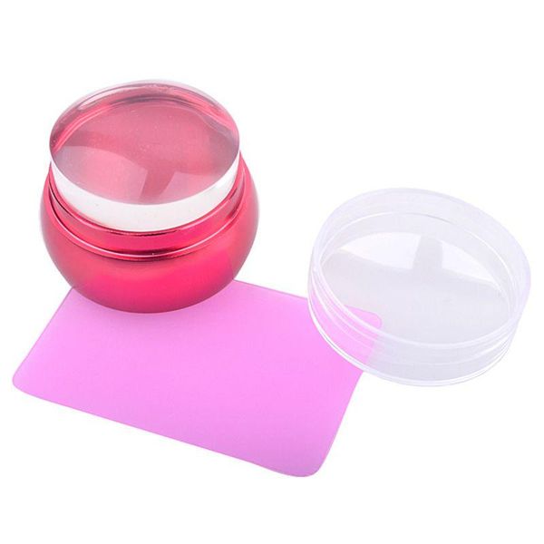 nail art templates 1 set chessman shape stamping stamper pink transparent silicone seal with scraper polish print transfer diy kit, White
nail art templates 1 set chessman shape stamping stamper pink transparent silicone seal with scraper polish print transfer diy kit, White
