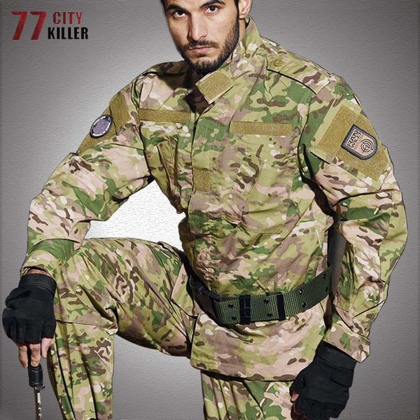 men's tracksuits hunting tactical sets men outdoor camouflage combat army uniform suit male military wearable jackets+pants swat coa, Gray
men's tracksuits hunting tactical sets men outdoor camouflage combat army uniform suit male military wearable jackets+pants swat coa, Gray