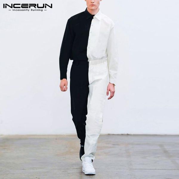 fashion men jumpsuits patchwork joggers lapel chic long sleeve buttons rompers streetwear cargo overalls pants s-5xl incerun men's, Black
fashion men jumpsuits patchwork joggers lapel chic long sleeve buttons rompers streetwear cargo overalls pants s-5xl incerun men's, Black