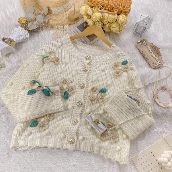 women's knits & tees casual knitted cardigan female autumn winter loose long sleeve sweater basic white button flower
women's knits & tees casual knitted cardigan female autumn winter loose long sleeve sweater basic white button flower