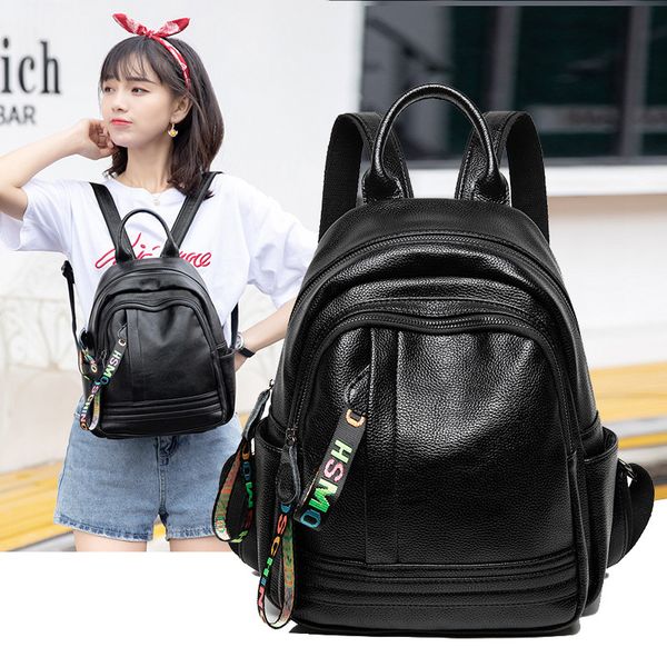 double shoulder bag women's soft leather 2021 new fashion large capacity leisure travel backpack easy to carry light student schoolbag
double shoulder bag women's soft leather 2021 new fashion large capacity leisure travel backpack easy to carry light student schoolbag