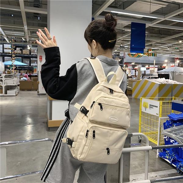 backpack girls college style student solid color schoolbag literary small fresh and versatile large-capacity travel
backpack girls college style student solid color schoolbag literary small fresh and versatile large-capacity travel