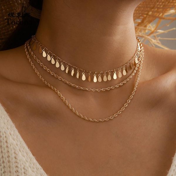 pendant necklaces punk leaf tassel chain choker necklace multilayer gold alloy metal for women bohemain jewelry gift, Silver
pendant necklaces punk leaf tassel chain choker necklace multilayer gold alloy metal for women bohemain jewelry gift, Silver