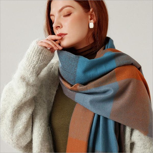 scarves women's scarf winter imitation cashmere plaid muffler ladies autumn wool wrap wide lattices long shawl blanket pashmina warm, Blue;gray
scarves women's scarf winter imitation cashmere plaid muffler ladies autumn wool wrap wide lattices long shawl blanket pashmina warm, Blue;gray