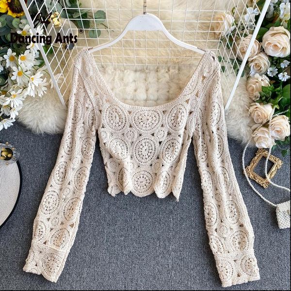 skinny knitting puff womens shirt long sleeve square collar hollow out vintage see through lady short blouse, White
skinny knitting puff womens shirt long sleeve square collar hollow out vintage see through lady short blouse, White