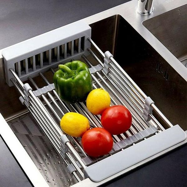 kitchen storage & organization retractable stainless steel sink strainer drain vegetable fruit drainer basket rack tool filter shelf
kitchen storage & organization retractable stainless steel sink strainer drain vegetable fruit drainer basket rack tool filter shelf