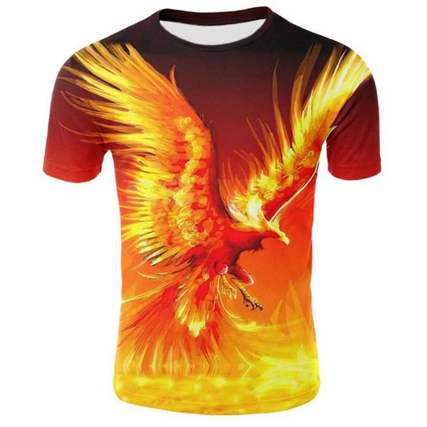 women's t-shirt arrival summer 3d fire phoenix print short sleeves o neck casual tee tshirt for women gifts, White
women's t-shirt arrival summer 3d fire phoenix print short sleeves o neck casual tee tshirt for women gifts, White