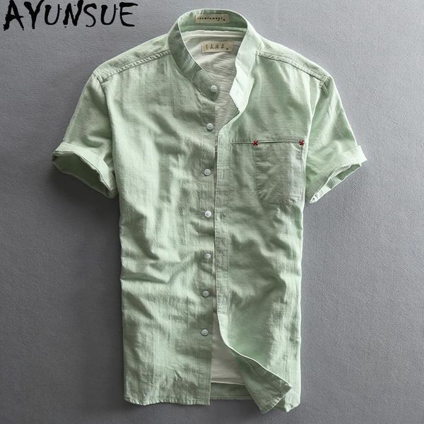 men's casual shirts ayunsue summer shirt men plus size clothes cotton linen korean short sleeve vintage fashion 2021 kj4662, White;black
men's casual shirts ayunsue summer shirt men plus size clothes cotton linen korean short sleeve vintage fashion 2021 kj4662, White;black