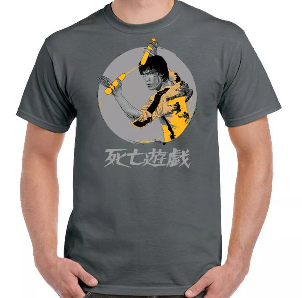 bruce lee t-shirt mens game of death movie mma martial arts jeet kune do tee, White;black
bruce lee t-shirt mens game of death movie mma martial arts jeet kune do tee, White;black