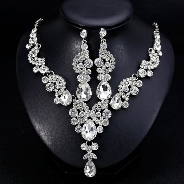 earrings & necklace fashion jewelry sets wedding faux crystal rhinestone decor set gift for women exquisite accessory 2021, Silver
earrings & necklace fashion jewelry sets wedding faux crystal rhinestone decor set gift for women exquisite accessory 2021, Silver