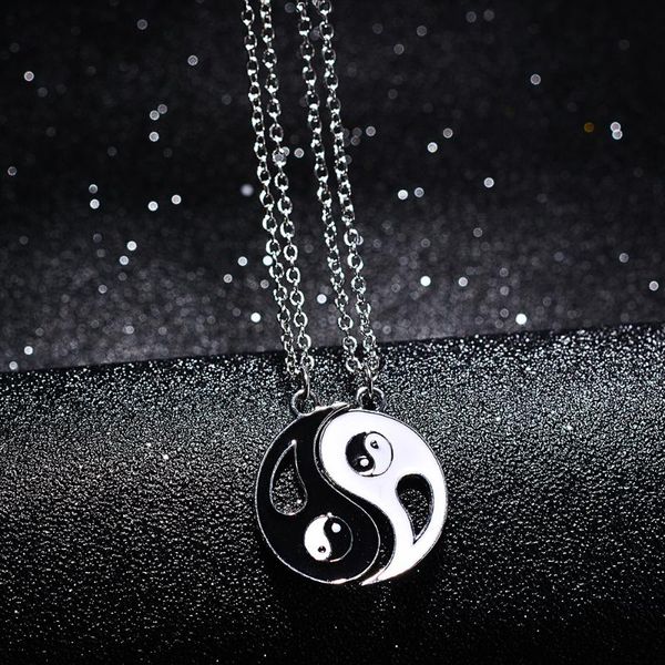 pendant necklaces 1 pair matching friends puzzle ying yang stainless steel bbf friendship couple necklace for valentine's gift, Silver
pendant necklaces 1 pair matching friends puzzle ying yang stainless steel bbf friendship couple necklace for valentine's gift, Silver