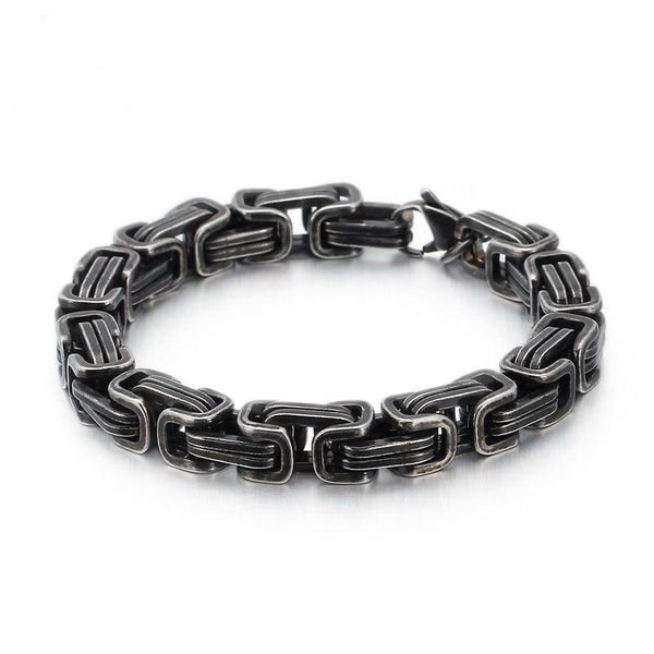 link, chain wholesale fashion punk matte byzantine bracelet men stainless steel 18-24cm ckunky 8mm wristband jewelry, Black
link, chain wholesale fashion punk matte byzantine bracelet men stainless steel 18-24cm ckunky 8mm wristband jewelry, Black