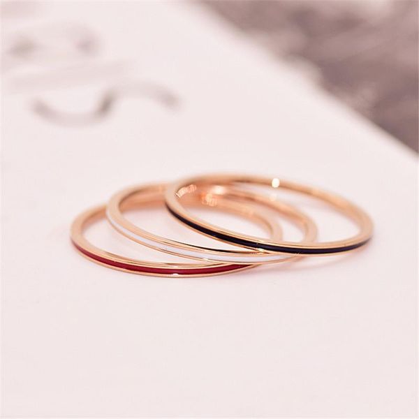 cluster rings yun ruo fashion black white red enamel rose gold color woman birthday gift titanium steel jewelry never fade drop, Golden;silver
cluster rings yun ruo fashion black white red enamel rose gold color woman birthday gift titanium steel jewelry never fade drop, Golden;silver