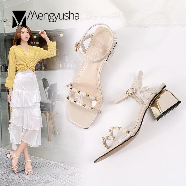 dress shoes metal rivets open toe transparent patchwork women sandals thicken med high heels gladiator sandalias buckle square sandalen, Black
dress shoes metal rivets open toe transparent patchwork women sandals thicken med high heels gladiator sandalias buckle square sandalen, Black
