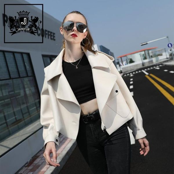 women's jackets spring autumn genuine leather jacket female loose short fashion coats sheep casual solid outwear, Black;brown
women's jackets spring autumn genuine leather jacket female loose short fashion coats sheep casual solid outwear, Black;brown