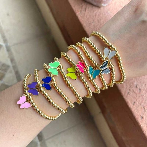 link, chain 10pcs trendy colorful enamel heart butterfly lovely charms bracelets for women gold beaded beacelet girl gifts, Black
link, chain 10pcs trendy colorful enamel heart butterfly lovely charms bracelets for women gold beaded beacelet girl gifts, Black
