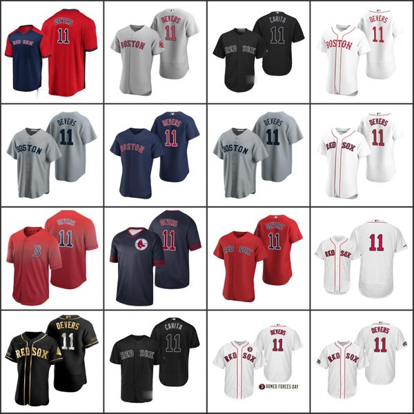 boston red sox gray 11 rafael devers men women youth jersey, Black;red 
boston red sox gray 11 rafael devers men women youth jersey, Black;red