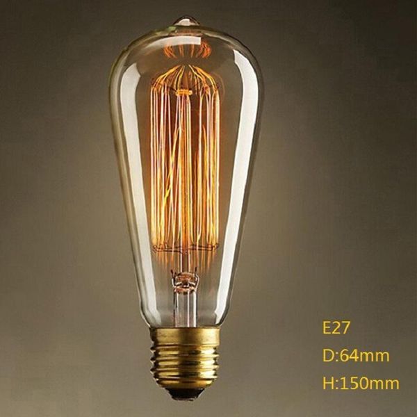 other lighting bulbs & tubes 40w e27 220-240v edison light bulb, retro yellow w-filament bulb coffee house decor industrial style lamp
other lighting bulbs & tubes 40w e27 220-240v edison light bulb, retro yellow w-filament bulb coffee house decor industrial style lamp