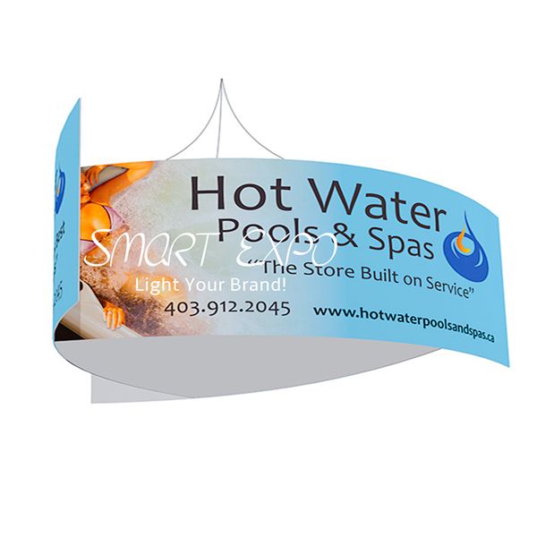advertising display 16ft (cl)*5ft (h) pinwheel shape easy fabric hanging banner for trade show with strong aluminum tubing structure
advertising display 16ft (cl)*5ft (h) pinwheel shape easy fabric hanging banner for trade show with strong aluminum tubing structure