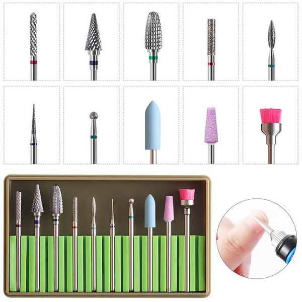 manicure set 10pcs nail boren voor elektrische boor machine mill cutters verwijderen gel vernis drill & accessories
manicure set 10pcs nail boren voor elektrische boor machine mill cutters verwijderen gel vernis drill & accessories