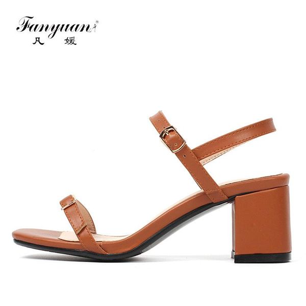 fanyuan women sandals comfortable soft concise fashionable women's shoes buckle ankle strap square heel, Black
fanyuan women sandals comfortable soft concise fashionable women's shoes buckle ankle strap square heel, Black