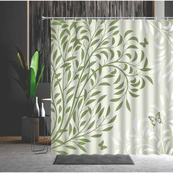 with hook shower curtain green leaf butterfly flower spring natural scenery modern simplicity machine washable bath curtains set
with hook shower curtain green leaf butterfly flower spring natural scenery modern simplicity machine washable bath curtains set