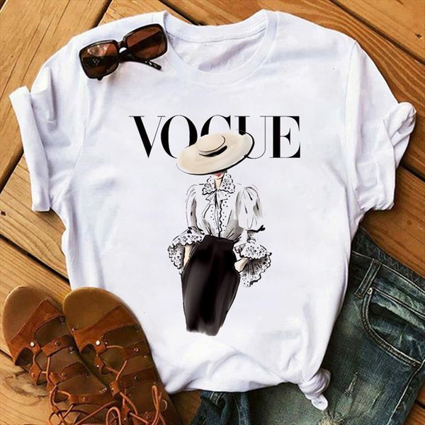 vogue 90s printed fashion women t shirt ulzzang aesthetic o neck harajuku tee female casual clothing, White
vogue 90s printed fashion women t shirt ulzzang aesthetic o neck harajuku tee female casual clothing, White