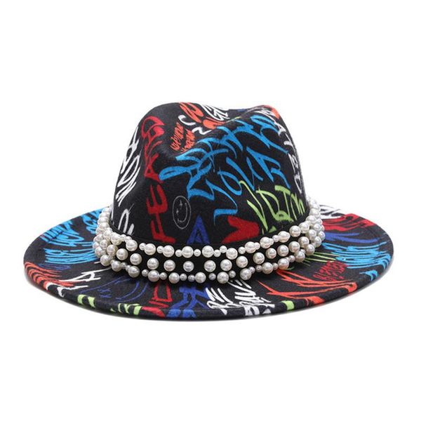 wide brim hats pearl black belt fedora for women tie dyed special style panama hat spring autumn wholesale, Blue;gray
wide brim hats pearl black belt fedora for women tie dyed special style panama hat spring autumn wholesale, Blue;gray